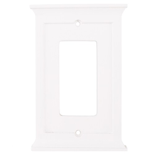 allen roth Capitol 1 Gang White Single Decorator Standard Wall Plate 