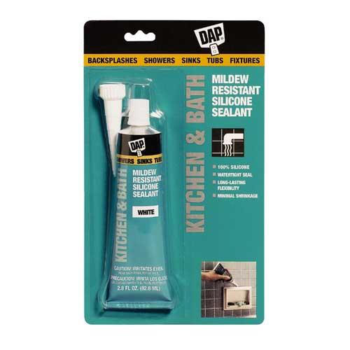 DAP 2.8 Oz. White 100% Silicone Bath Sealant at Lowes.com