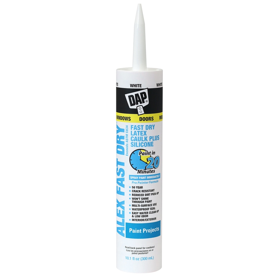 DAP Alex Fast Dry 10.1oz White Paintable Latex Caulk in the Caulk