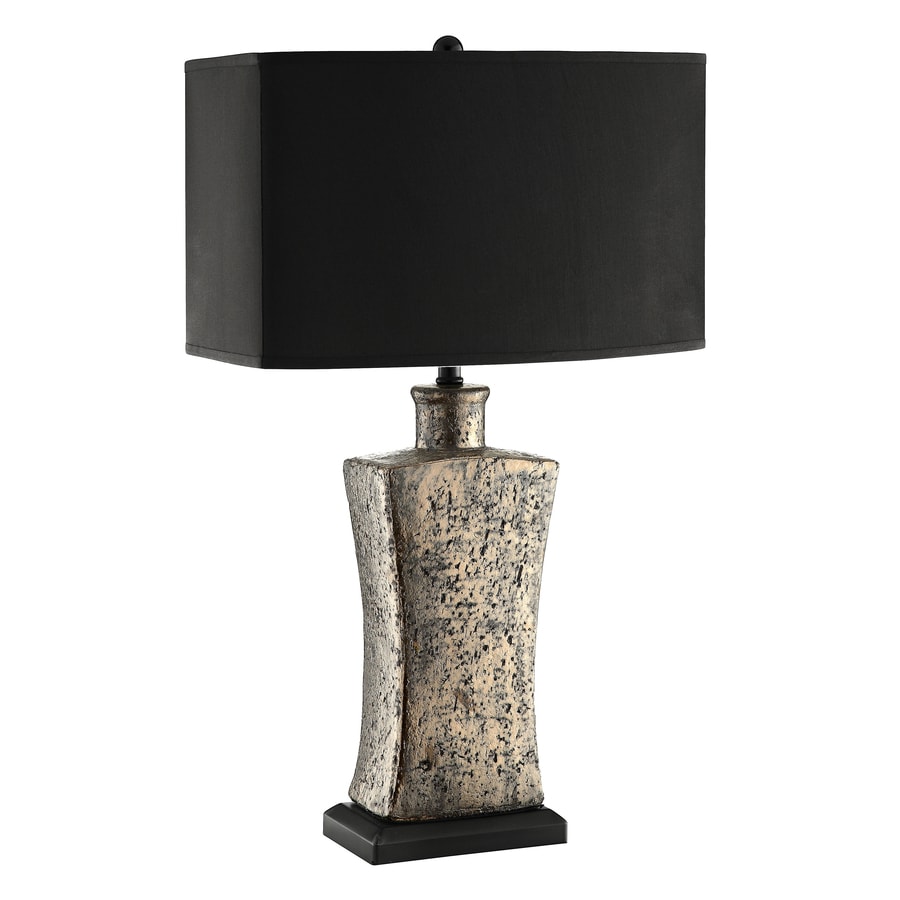 30.5in Gray Earstone Ceramic Touch On/Off Indoor Table Lamp with