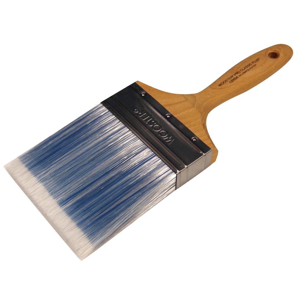 Wooster Brush - Paint Brush: 4″ Wide, Hog, Natural Bristle