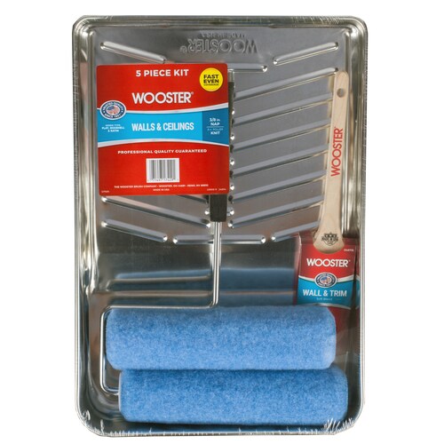 Wooster 5Piece Brush and Roller Paint Tray Kit at