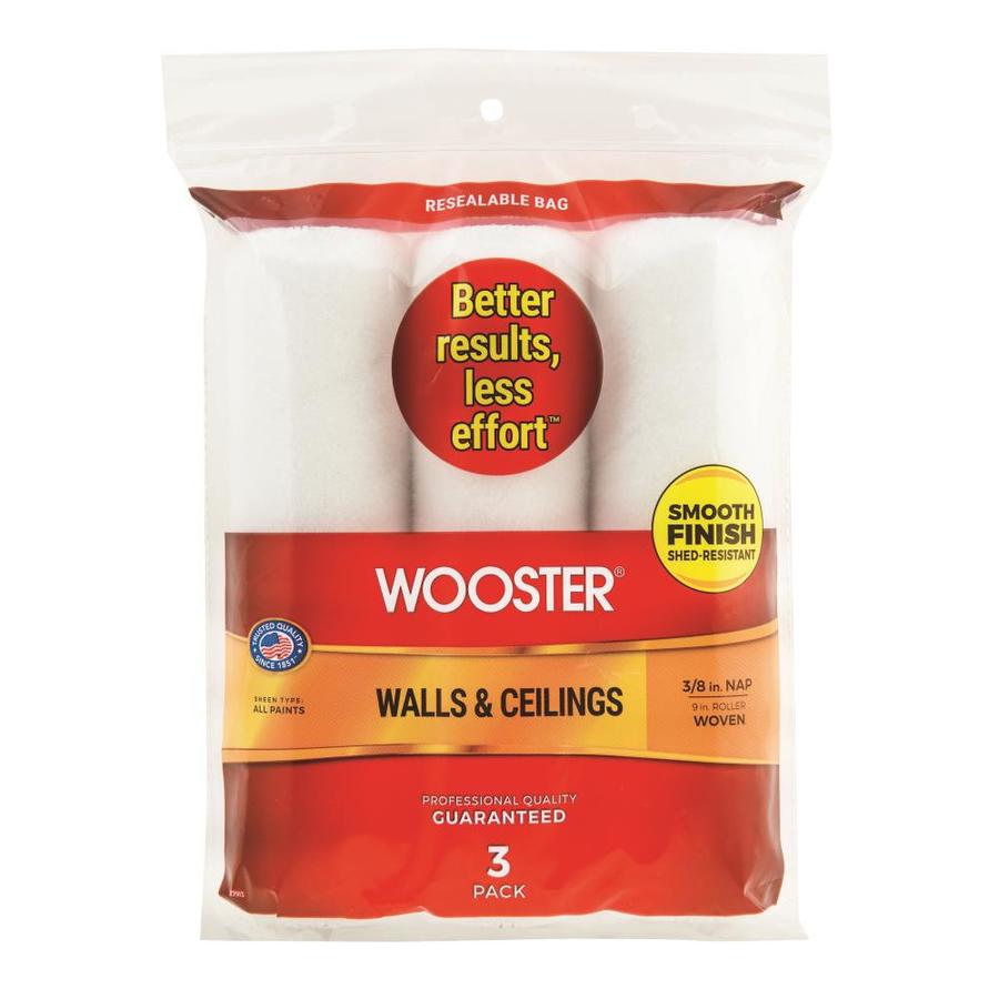 Wooster 3Pack 9in Standard Woven Synthetic Blend Paint Roller Cover