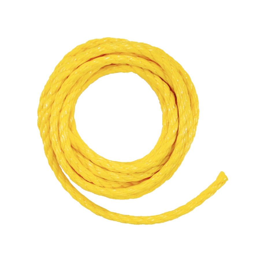 Lehigh 1/4 x 100' Yellow Hollow Braided Polypropylene Rope in the Packaged  Rope department at