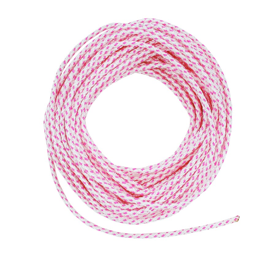 Lehigh 5/16 x 50 ' Red/White Braided Polyester Rope in the