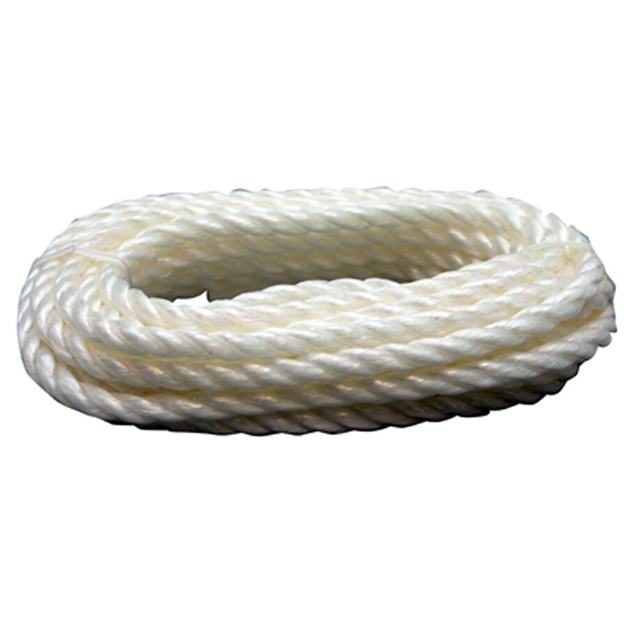 Blue Hawk 3/8-in x 50-ft Twisted Polypropylene Rope in the Packaged Rope  department at