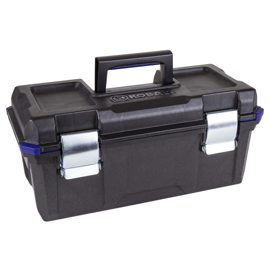 Kobalt Zerust 19-in Black Plastic Lockable Tool Box at Lowes.com