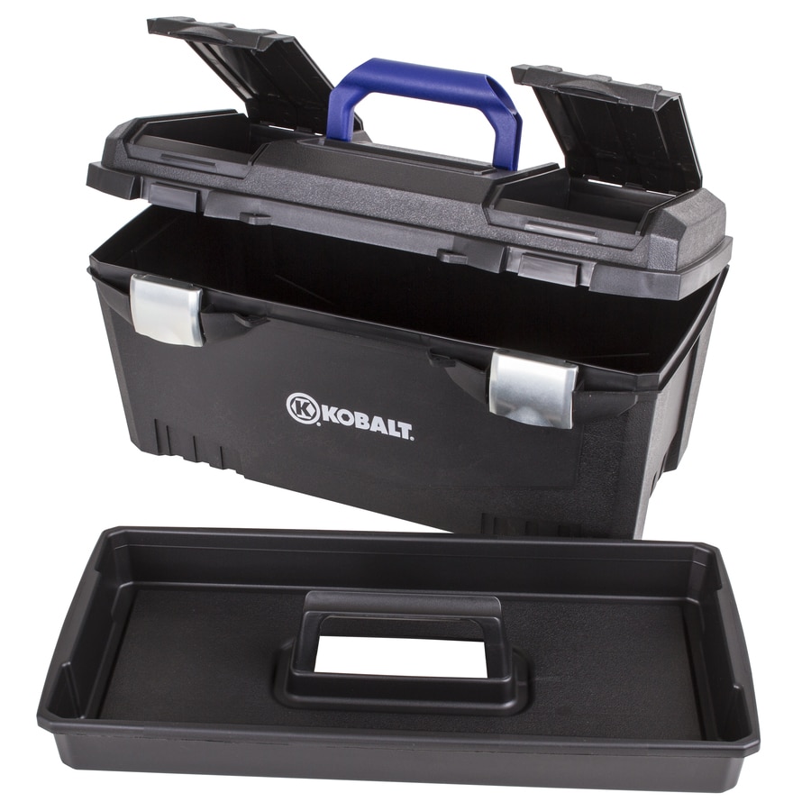 Kobalt 20-in Black Plastic Lockable Tool Box at