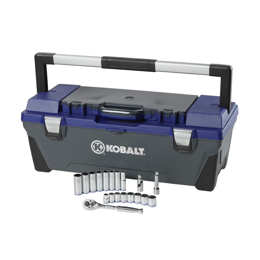 Kobalt 26-in Blue Plastic Lockable Tool Box at Lowes.com Kobalt 26-in Blue Plastic Lockable Tool Box at Lowes.com