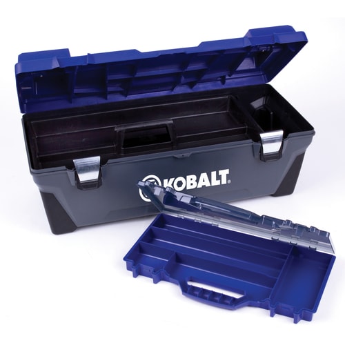 Kobalt 26-in Blue Plastic Lockable Tool Box in the Portable Tool Boxes ...