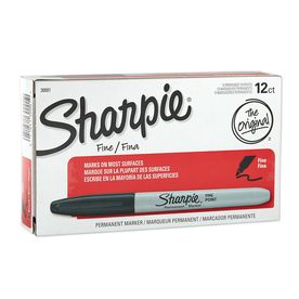 5 Sharpie Markers Fine Point Tip Black 5-Count Permanent 30001 Sharpies Pens