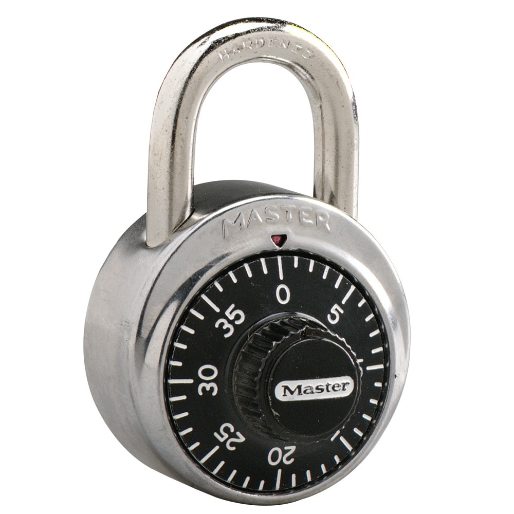 Master Lock 3/4-in Shackle x 1.875-in Width Steel Combination Padlock ...