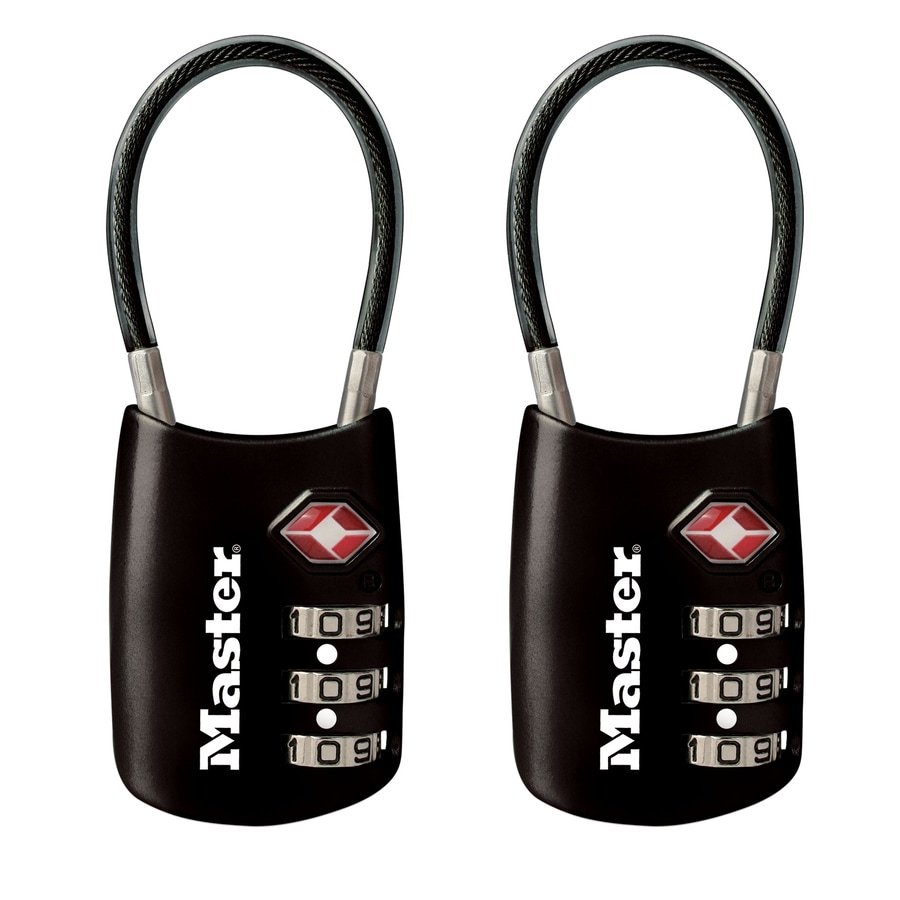 Master Lock 2-Pack 1.1875-in Steel Shackle Combination Padlock TSA ...