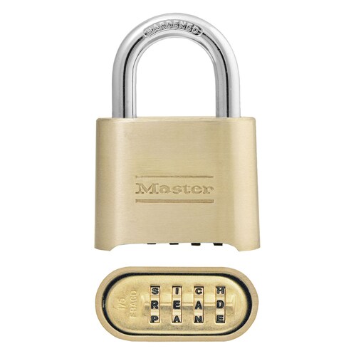 Master Lock 2in Brass Combination Padlock in the Padlocks department