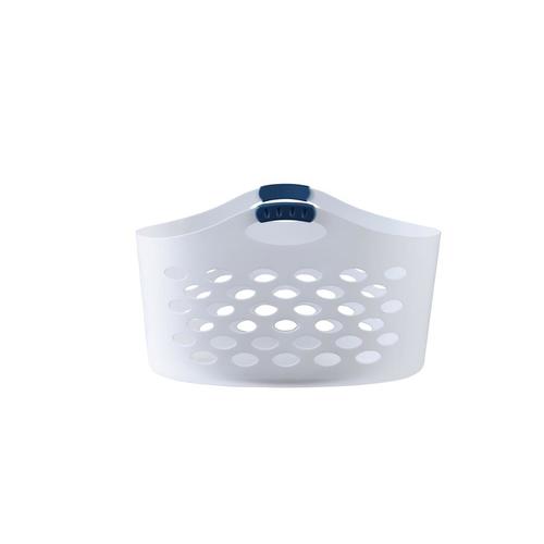 Rubbermaid 2 2 Bushel Plastic Laundry Basket Flex N Carry White In The Laundry Hampers Baskets Department At Lowes Com