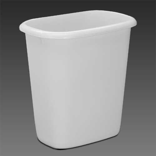Rubbermaid 14-Quart White Plastic Trash Can in the Trash Cans department at www.neverfullmm.com