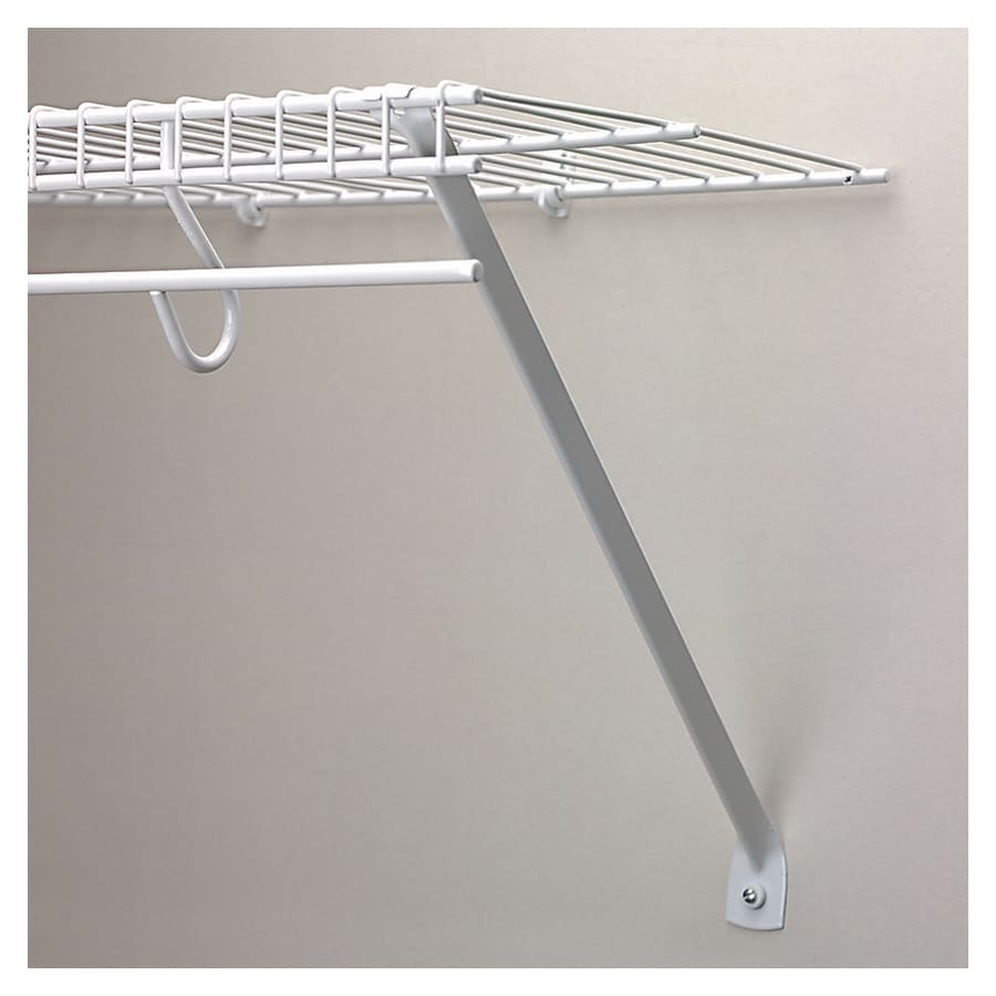 Rubbermaid 12" White Ventilated Shelf Support Bracket at