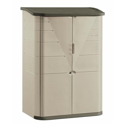 rubbermaid sandstone resin outdoor storage shed common