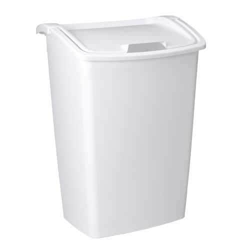 Rubbermaid 11.25-Gallon White Plastic Trash Can with Lid at Lowes.com