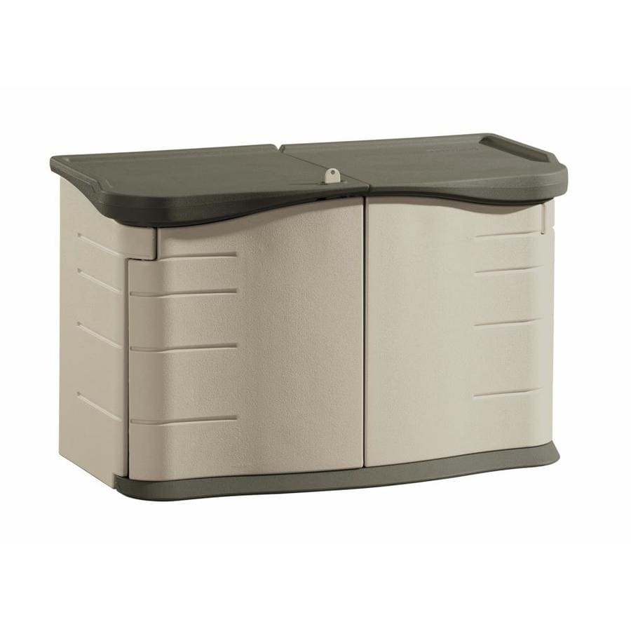 Shop Rubbermaid Olive/Sandstone Resin Outdoor Storage Shed 