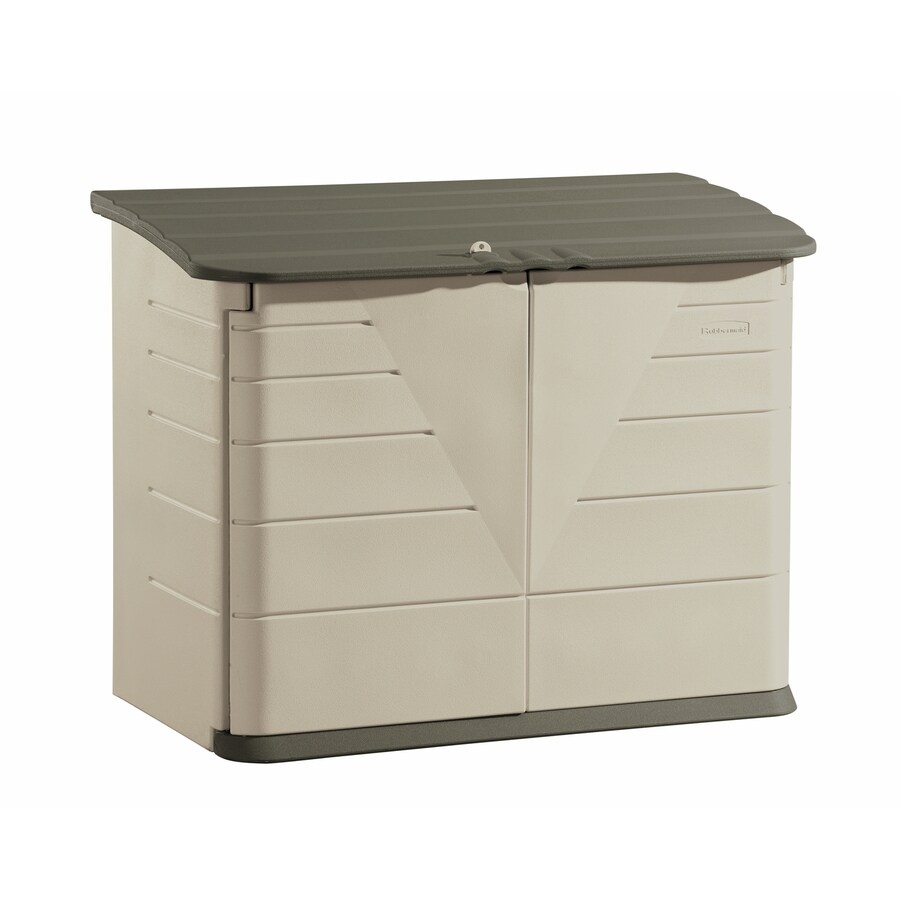 Rubbermaid FG3747ATOLVSS 60" x 32" x 47" Olive Resin Shed