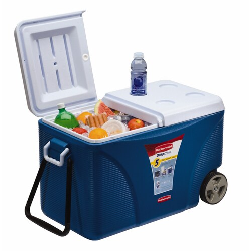 Rubbermaid 75Quart Wheeled Plastic Chest Cooler at