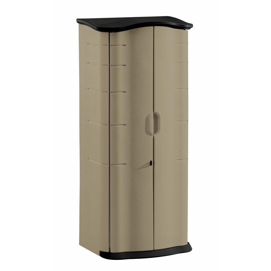 Shop Rubbermaid Faint Maple/Onyx Resin Outdoor Storage ...