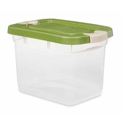 Rubbermaid Roughneck 19 Quart Clear General Tote With Locking Latch Lid