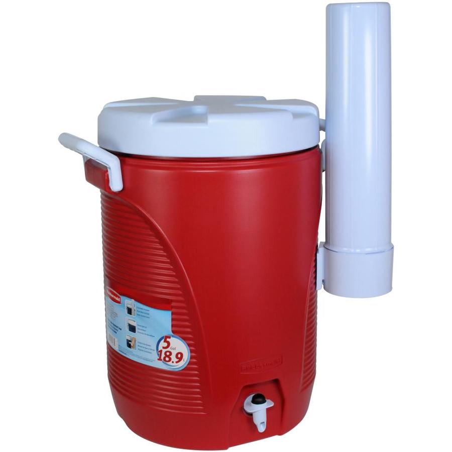 Rubbermaid 5Gallon Red Poly Beverage Dispenser at