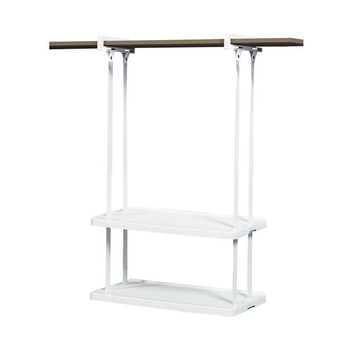 Rubbermaid Closet Helper 4ft Adjustable Mount Wire Shelving Kits at