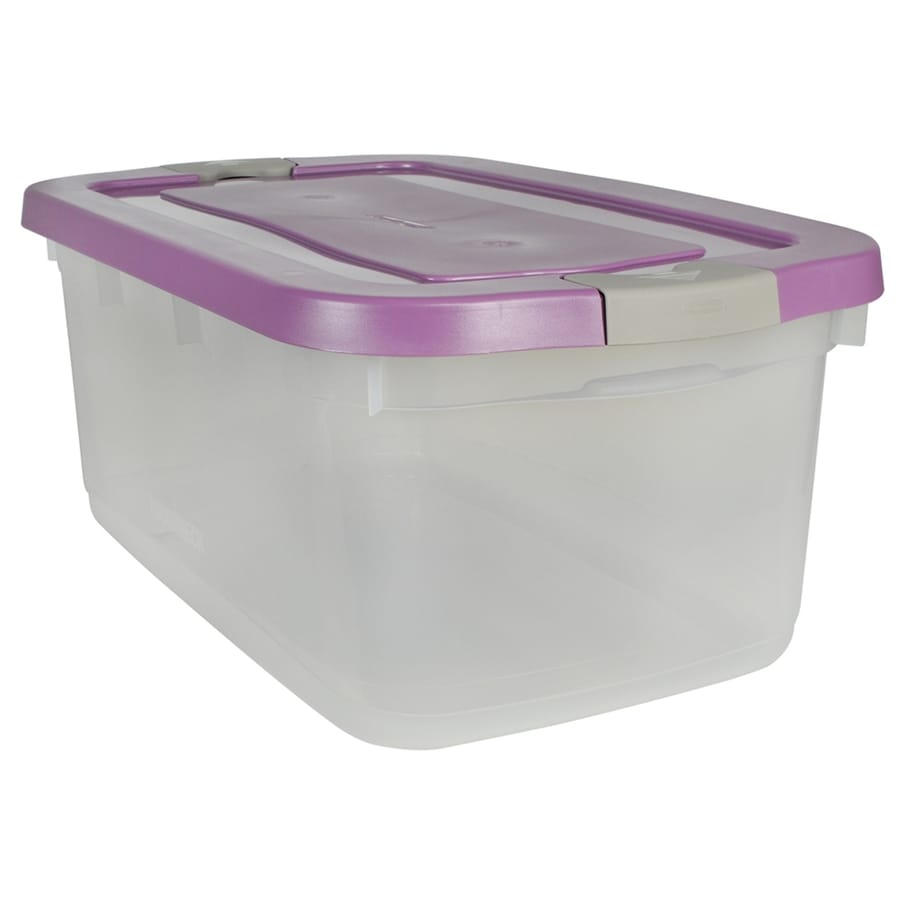 Rubbermaid (50-Quart) Clear Tote with Latching Lid at