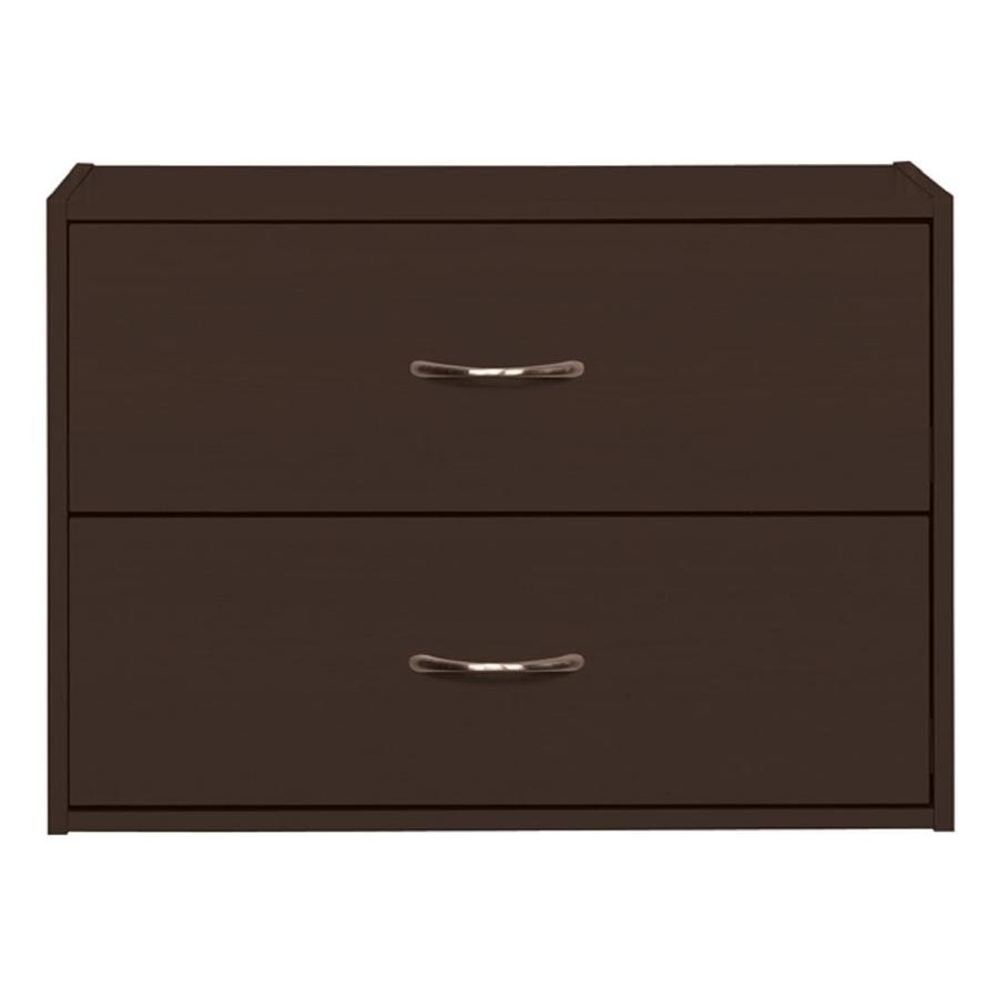 Rubbermaid Homefree Series Espresso Wood 2 Drawer Unit At Lowes Com