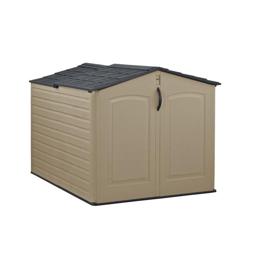 shop rubbermaid roughneck slide lid gable storage shed