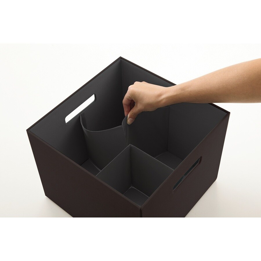 Rubbermaid Bento 5.63-in W x 4.69-in H x 5.63-in D Espresso Fabric Bin at