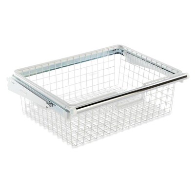 Rubbermaid Fasttrack White Wire Sliding Basket At Lowes Com