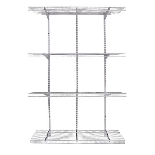 Rubbermaid Fasttrack Pantry 4 Ft To 4 Ft X 16 In Satin Nickel Wire