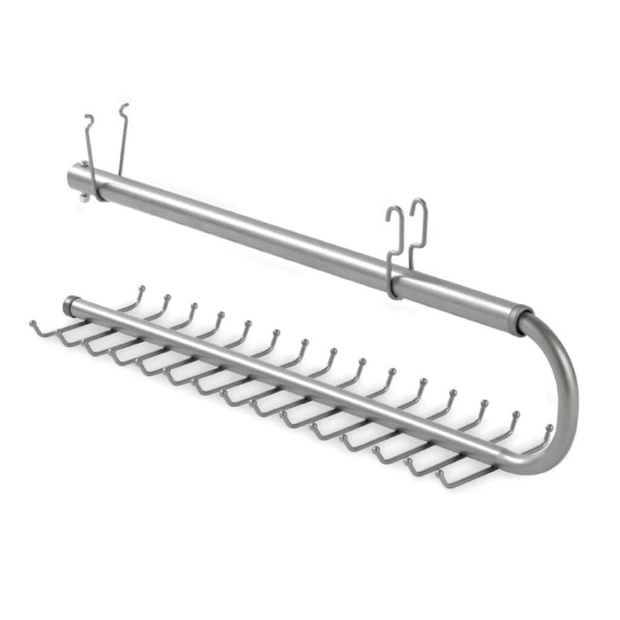 Rubbermaid Homefree Satin Nickel Wire Sliding Tie And Belt Rack At