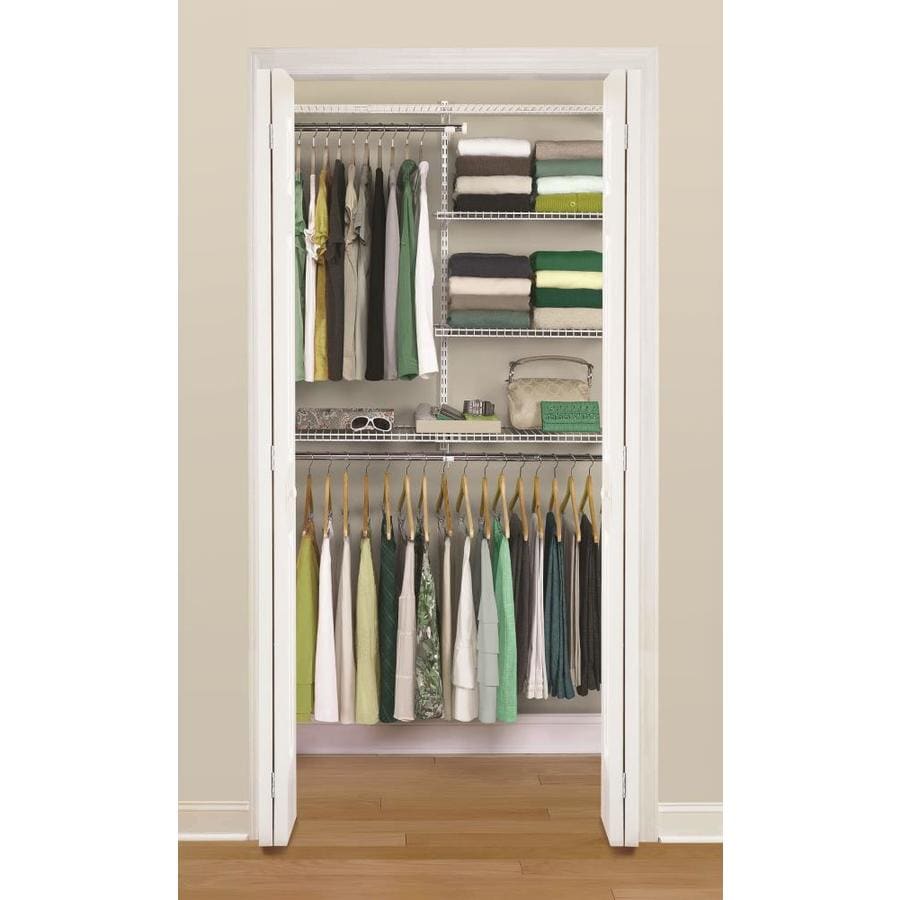 Rubbermaid HomeFree series 3-ft to 6-ft x 12-in White Wire Closet Kit ...