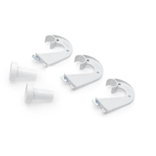 Rubbermaid FastTrack Rod Cap and Hangers White at