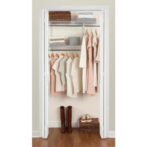 Rubbermaid Fasttrack 3 Ft To 6 Ft X 12 In White Wire Closet Kit At