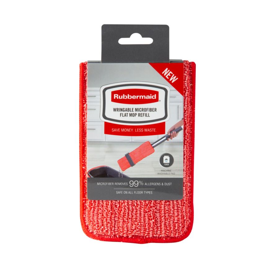 Rubbermaid Wringable Flat Mop Microfiber Refill in the Mop Refills