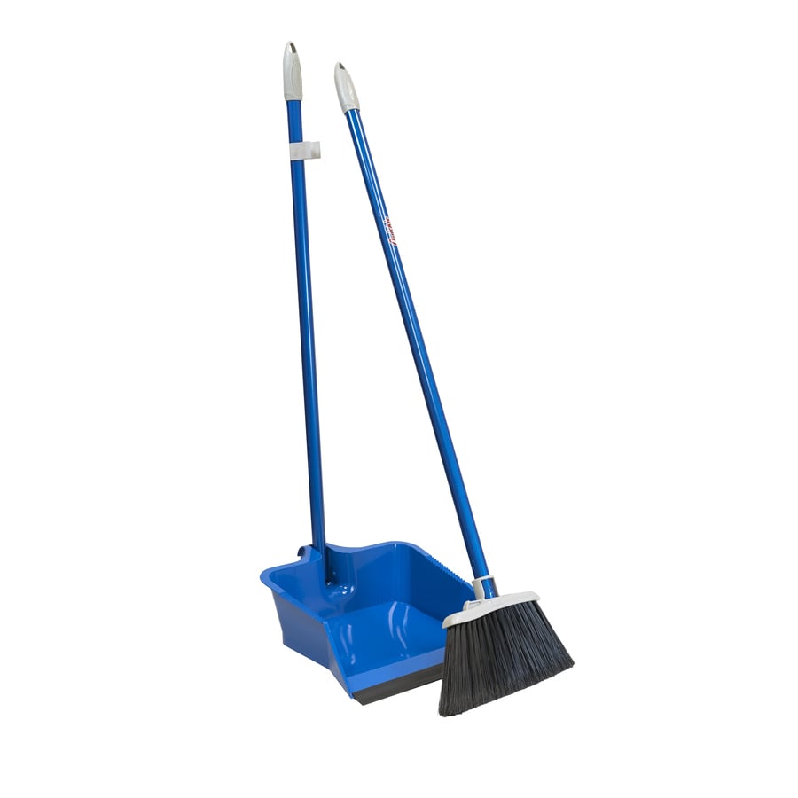 Quickie 6-in Poly Fiber Upright Broom With Dustpan at Lowes.com