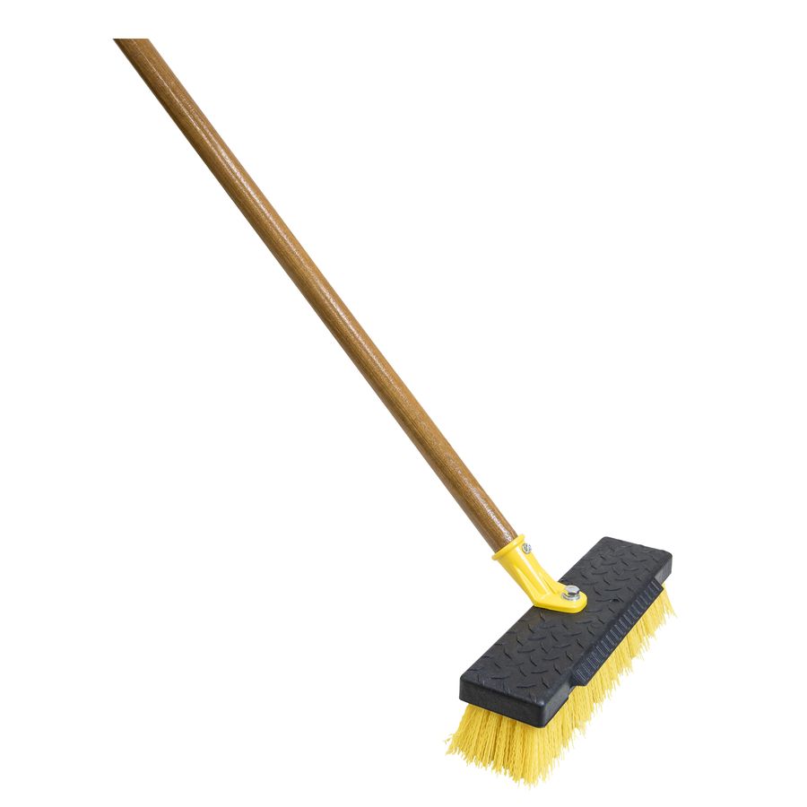 Quickie BULLDOZER 12in Poly Fiber Stiff Deck Brush in the Deck Brushes