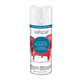 Valspar Outdoor Plastic White Fade Resistant Enamel Spray Paint (Actual Net Contents: 12-oz)