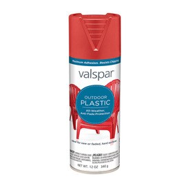 Valspar Outdoor Plastic Red Fade Resistant Enamel Spray Paint (Actual Net Contents: 12-oz)