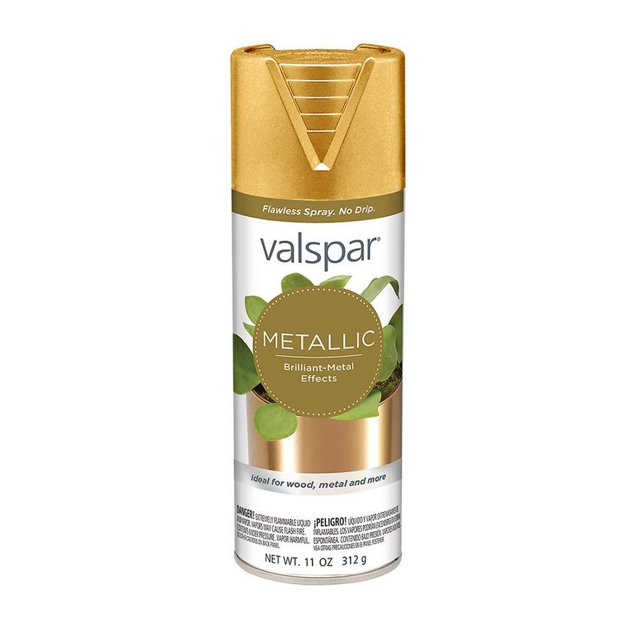 Valspar 6-Pack Gloss Gold Metallic Spray Paint (NET WT. 11-oz) at