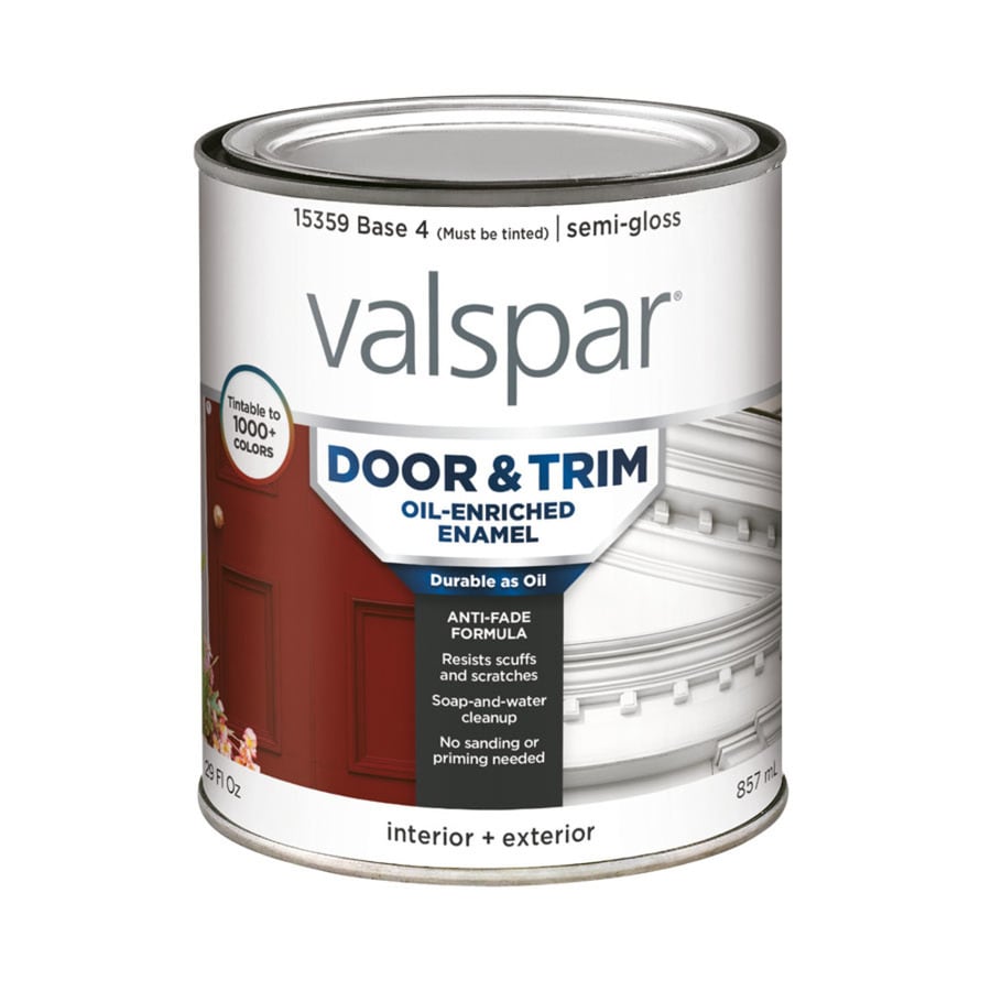 Valspar Door and Trim SemiGloss OilBased Enamel Interior/Exterior Paint (Actual Net Contents