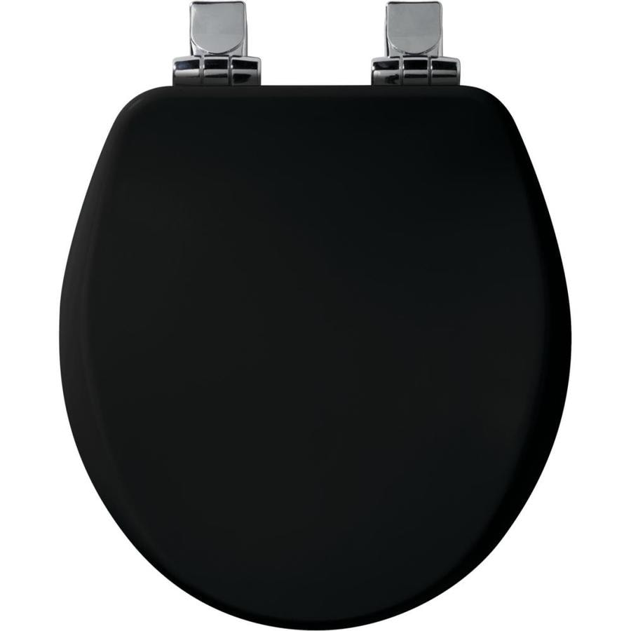 Bemis Black Round Slow-Close Toilet Seat in the Toilet Seats department ...