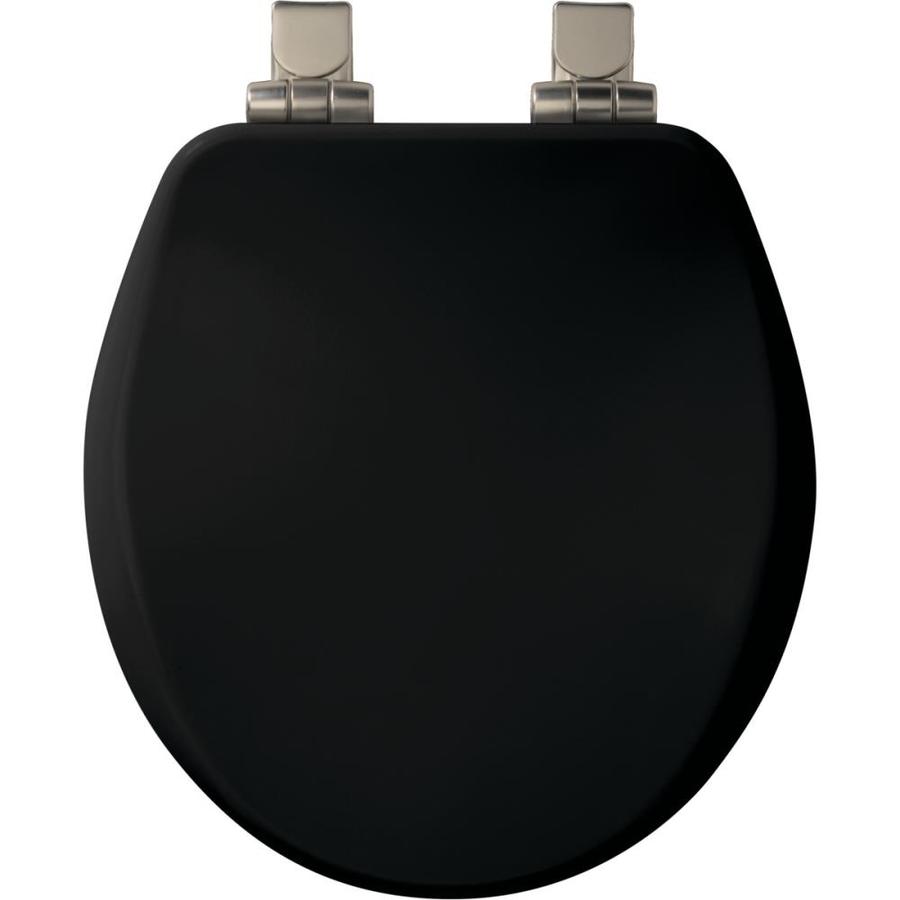 Bemis Black Round Slow-Close Toilet Seat in the Toilet Seats department ...