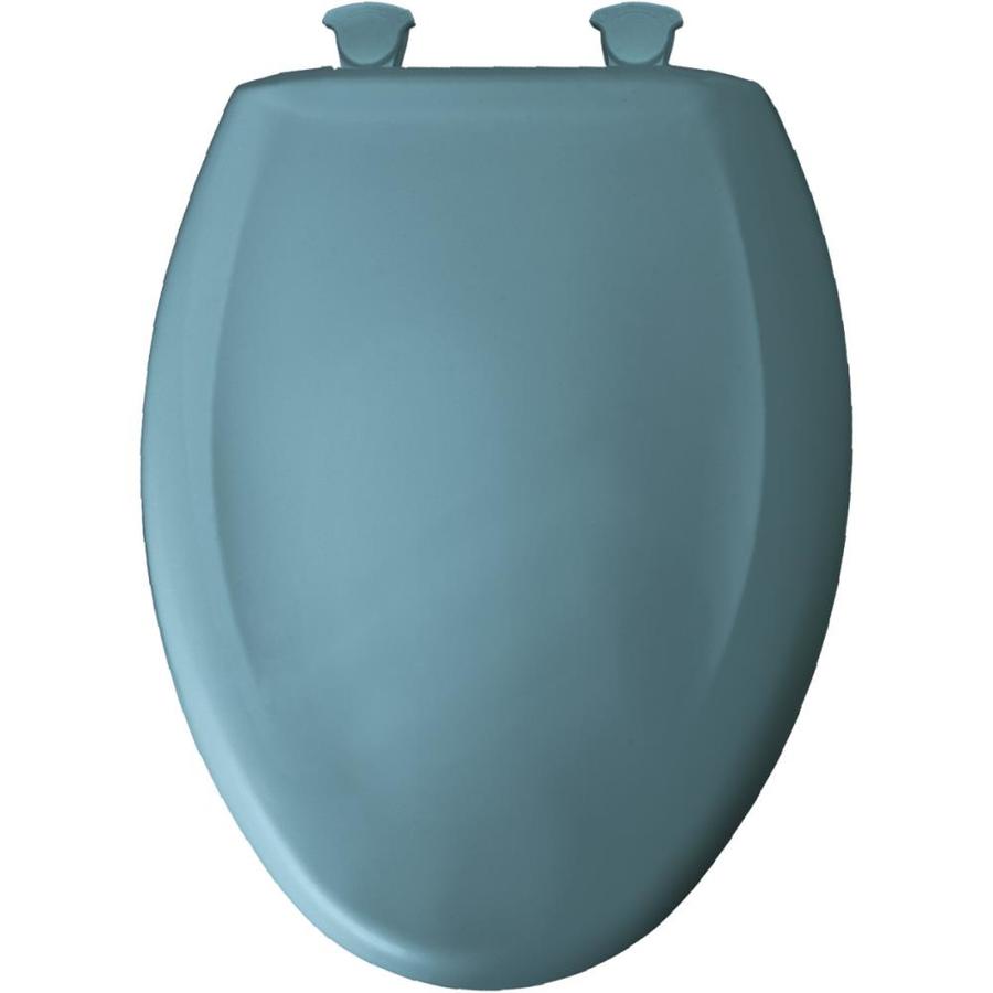 Bemis Lift-Off Regency Blue Elongated Slow-Close Toilet Seat in the ...